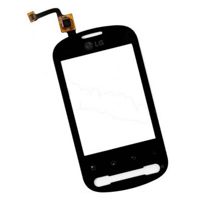 LG P350 Optimus ME TOUCH SCREEN + LENS BLACK