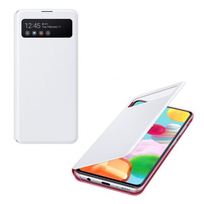 ΘΗΚΗ SAMSUNG A41 A415 S VIEW WALLET COVER EF-EF-EA415PWEGEU WHITE PACKING OR