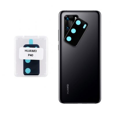 VOLTE-TEL CAMERA GLASS COVER HUAWEI P40 6.1" 9H 0.30MM TITANIUM WITH FRAME BLACK