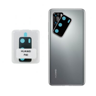 VOLTE-TEL CAMERA GLASS COVER HUAWEI P40 6.1" 9H 0.30MM TITANIUM WITH FRAME SILVER