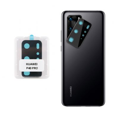 VOLTE-TEL CAMERA GLASS COVER HUAWEI P40 PRO 6.58" 9H 0.30MM TITANIUM WITH FRAME BLACK
