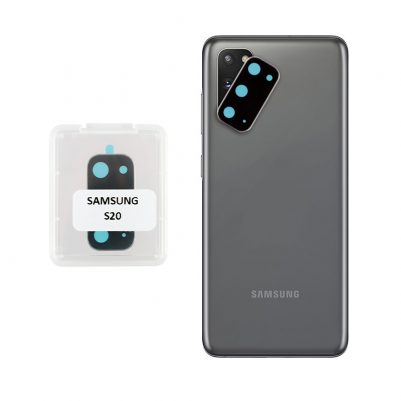 VOLTE-TEL CAMERA GLASS COVER SAMSUNG S20 G980 6.2" 9H 0.30MM TITANIUM WITH FRAME GREY