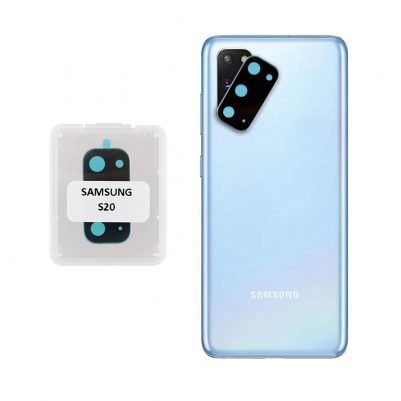 VOLTE-TEL CAMERA GLASS COVER SAMSUNG S20 G980 6.2" 9H 0.30MM TITANIUM WITH FRAME BLUE