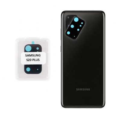 VOLTE-TEL CAMERA GLASS COVER SAMSUNG S20 PLUS G985 6.7" 9H 0.30MM TITANIUM WITH FRAME BLACK