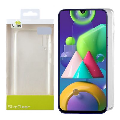 LIME ΘΗΚΗ SAMSUNG M21 M215 6.4" SLIMCLEAR TPU CAMERA GUARD ΔΙΑΦΑΝΗ