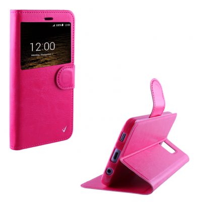VOLTE-TEL ΘΗΚΗ SAMSUNG J3 2016 J320 LEATHER-TPU VIEW BOOK STAND PINK