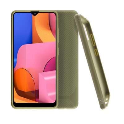 VOLTE-TEL ΘΗΚΗ SAMSUNG A20s A207 6.5" CARBON RUGGED CAMERA PROTECTIVE GREEN