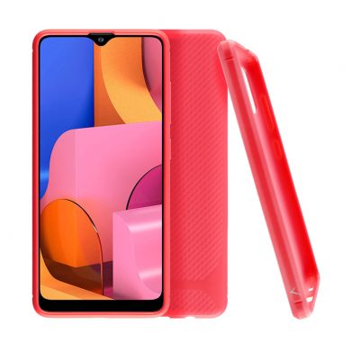 VOLTE-TEL ΘΗΚΗ SAMSUNG A20s A207 6.5" CARBON RUGGED CAMERA PROTECTIVE RED