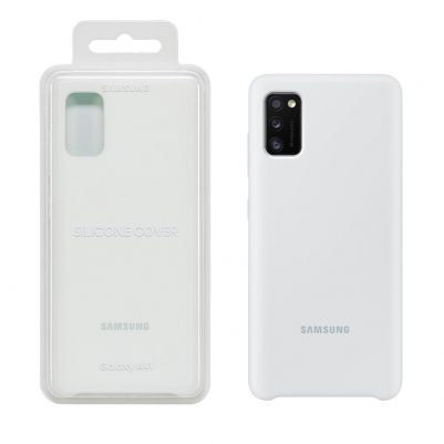 ΘΗΚΗ SAMSUNG A41 A415 SILICONE COVER EF-PA415TWEGEU WHITE PACKING OR