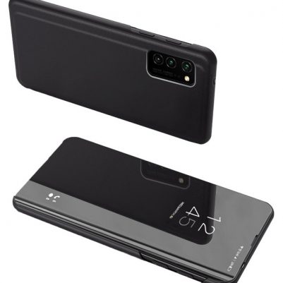 POWERTECH θήκη Clear View MOB-1610 για Samsung Galaxy A02s, μαύρη