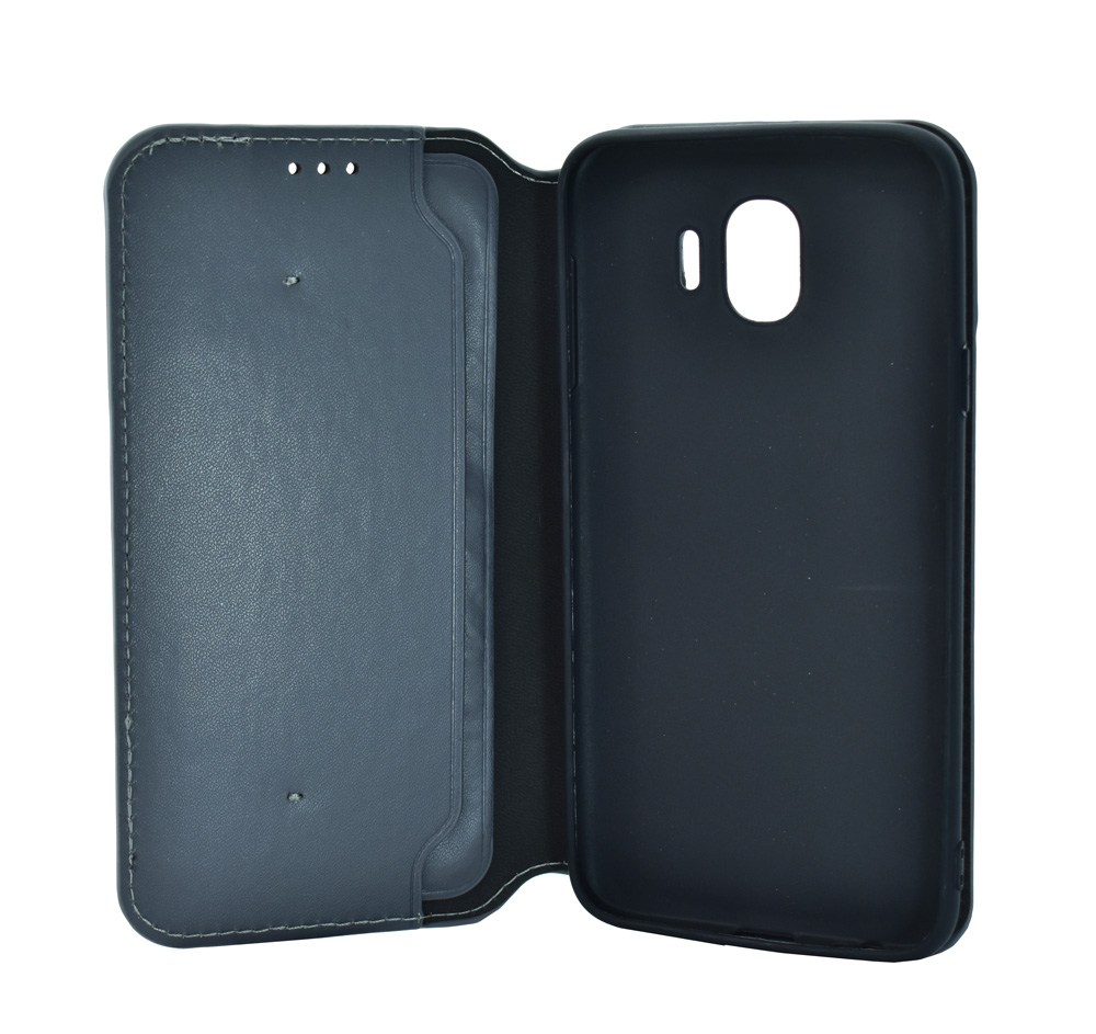 POWERTECH Θήκη Slim Leather για Samsung J4 2018, γκρι - Image 3