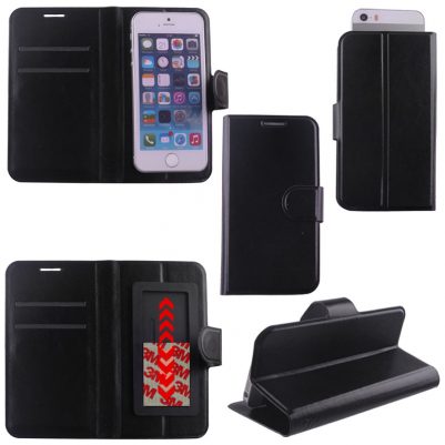 VOLTE-TEL ΘΗΚΗ UNIVERSAL 4.5"-5.1" LEATHER BOOK STAND 3M SLIDE BLACK