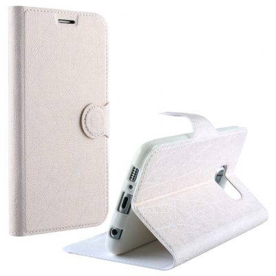 VOLTE-TEL ΘΗΚΗ SAMSUNG S6 G920 LINE LEATHER-TPU BOOK STAND WHITE