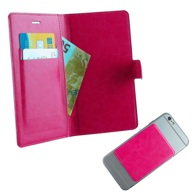 VOLTE-TEL ΘΗΚΗ UNIVERSAL 5.7"-6.3" LEATHER BOOK 3M MAGNET PINK