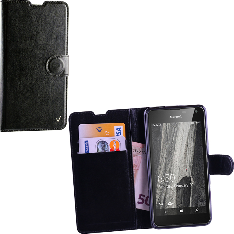 VOLTE-TEL ΘΗΚΗ MICROSOFT LUMIA 650 5.0" LEATHER-TPU BOOK STAND BLACK