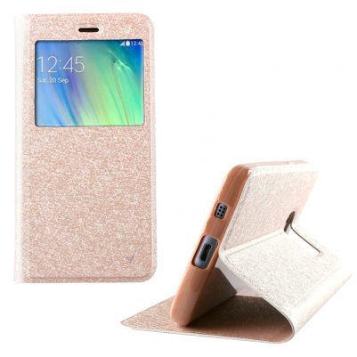 VOLTE-TEL ΘΗΚΗ SAMSUNG A3 2016 A310 LEATHER GOLD-TPU VIEW BOOK STAND