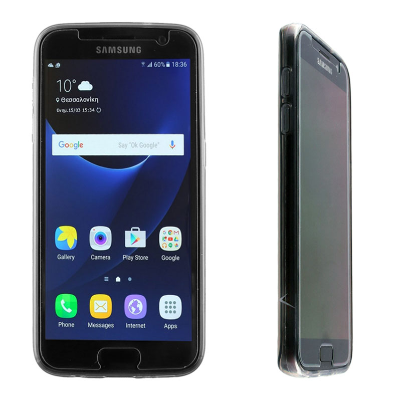 VOLTE-TEL ΘΗΚΗ SAMSUNG S7 G930 5.1" SLIMCOLOR TPU ΔΙΑΦΑΝΗ ΓΚΡΙ