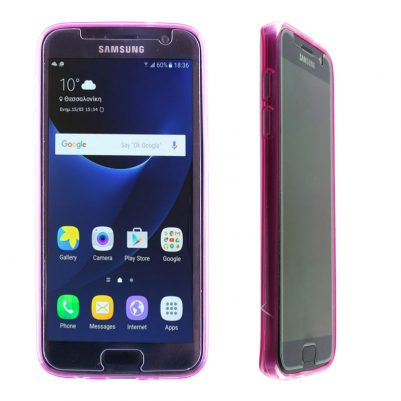 VOLTE-TEL ΘΗΚΗ SAMSUNG S7 G930 5.1" SLIMCOLOR TPU ΔΙΑΦΑΝΗ ΡΟΖ