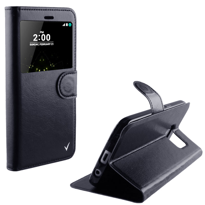 VOLTE-TEL ΘΗΚΗ LG G5 H850 LEATHER-TPU VIEW BOOK STAND BLACK