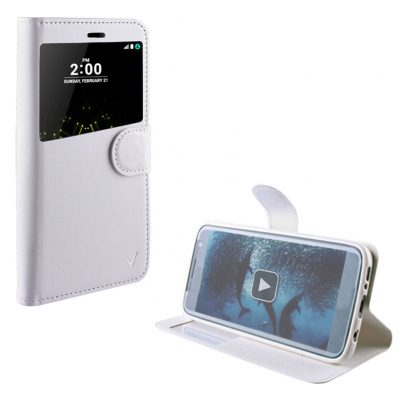 VOLTE-TEL ΘΗΚΗ LG G5 H850 LEATHER-TPU VIEW BOOK STAND WHITE