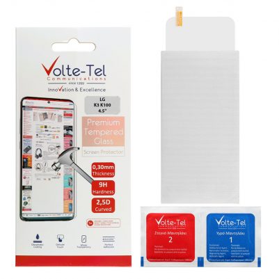 VOLTE-TEL TEMPERED GLASS LG K3 K100 4.5" 9H 0.26mm 2.5D FULL GLUE FULL COVER