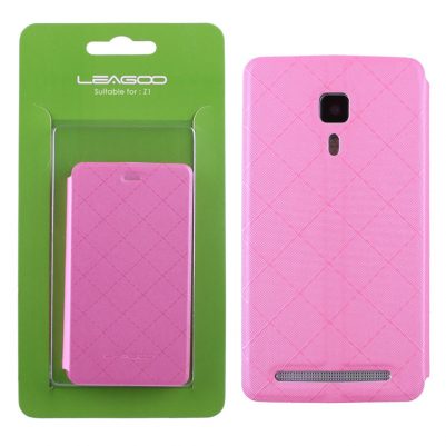 ΘΗΚΗ LEAGOO Z1 LEATHER BOOK CASE PINK OR