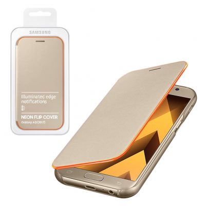ΘΗΚΗ SAMSUNG A3 2017 A320 NEON FLIP COVER EF-FA320PFEGWW GOLD PACKING OR