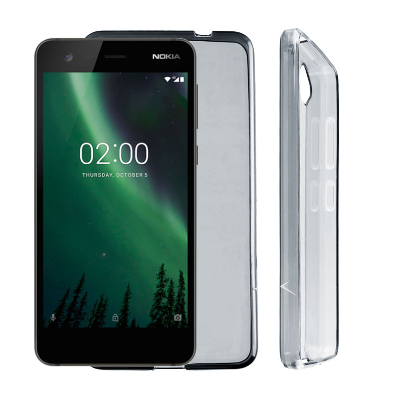 VOLTE-TEL ΘΗΚΗ NOKIA 2 5.0" SLIMCOLOR TPU ΔΙΑΦΑΝΗ ΓΚΡΙ