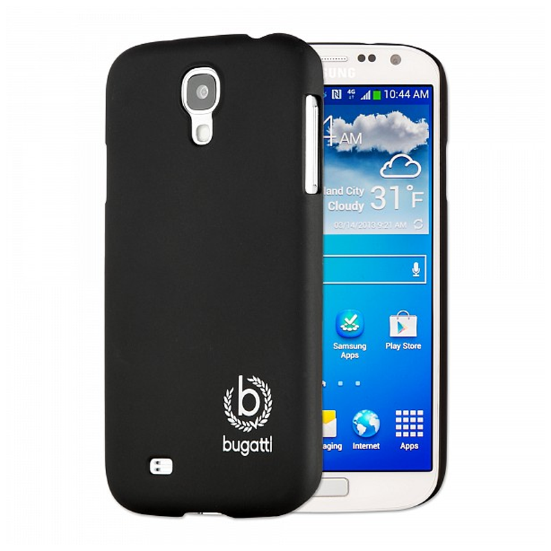 BUGATTI ΘΗΚΗ SAMSUNG S4 I9505 FACEPLATE CLIP ON COVER BLACK SILK