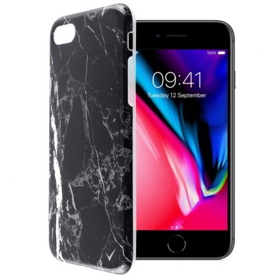 VOLTE-TEL ΘΗΚΗ IPHONE SE 2020/IPHONE 8/7 4.7" MARBLE TPU BLACK 01
