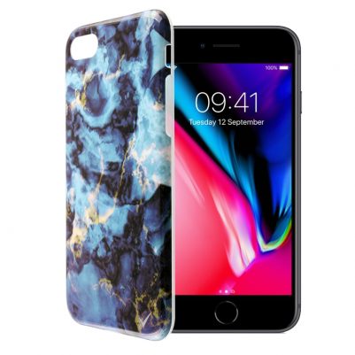 VOLTE-TEL ΘΗΚΗ IPHONE SE 2020/IPHONE 8/7 4.7" MARBLE TPU BLUE 05