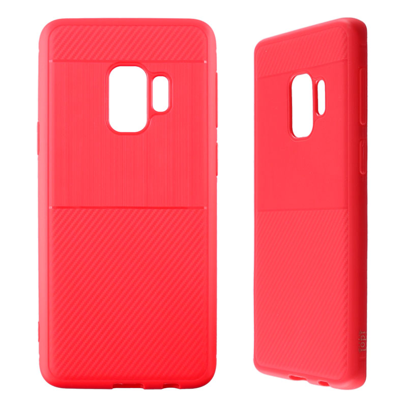IDOL 1991 ΘΗΚΗ SAMSUNG S9 G960 5.8" CARBON TPU RED