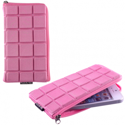 VOLTE-TEL ΘΗΚΗ ΠΟΥΓΚΙ CUBE ΜΕ ZIPPER PINK SL