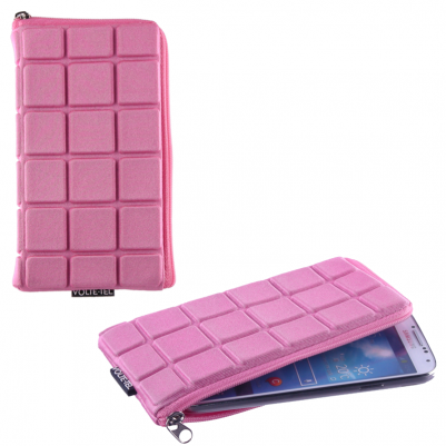 VOLTE-TEL ΘΗΚΗ ΠΟΥΓΚΙ CUBE ΜΕ ZIPPER PINK XL