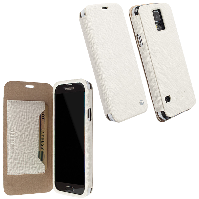KRUSELL ΘΗΚΗ SAMSUNG S5 G900F LEATHER MALMO FLIPCOVER WHITE