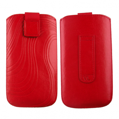 VOLTE-TEL ΘΗΚΗ ΠΟΥΓΚΙ SOFTCASE "S" LEATHER VELCRO LOOP RED XL