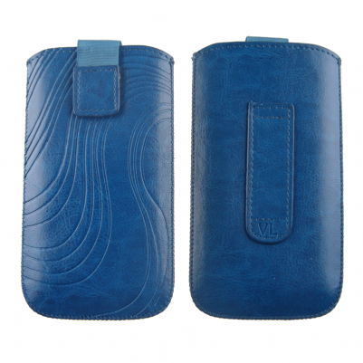 VOLTE-TEL ΘΗΚΗ ΠΟΥΓΚΙ SOFTCASE "S" LEATHER VELCRO LOOP BLUE XL