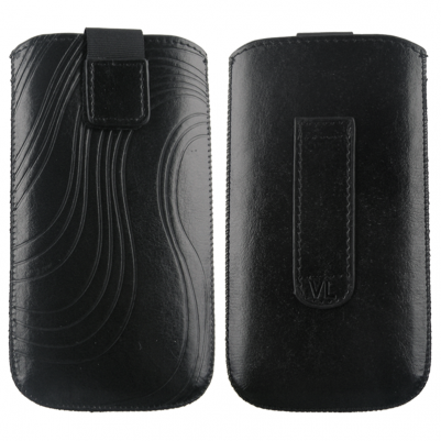 VOLTE-TEL ΘΗΚΗ ΠΟΥΓΚΙ SOFTCASE "S" LEATHER VELCRO LOOP BLACK XXL