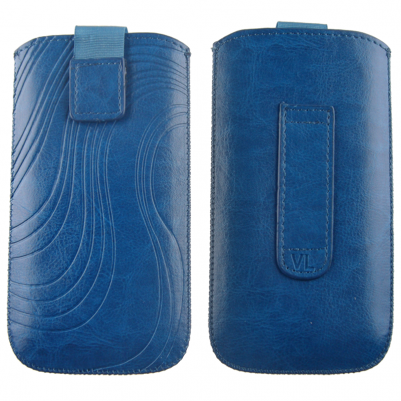 VOLTE-TEL ΘΗΚΗ ΠΟΥΓΚΙ SOFTCASE "S" LEATHER VELCRO LOOP BLUE XXL