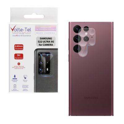 VOLTE-TEL TEMPERED GLASS SAMSUNG S22 ULTRA 5G 6.8" 9H 0.60mm FOR CAMERA