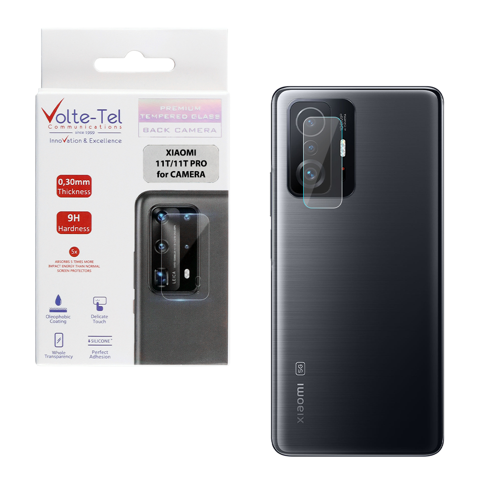 VOLTE-TEL TEMPERED GLASS XIAOMI 11T/11T PRO 6.67" 9H 0.30mm FOR CAMERA