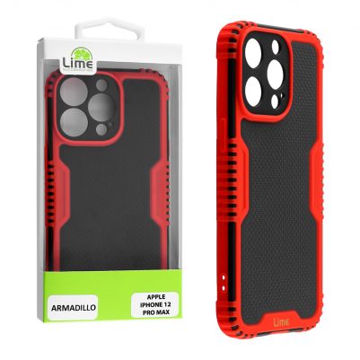 LIME ΘΗΚΗ IPHONE 12 PRO MAX 6.7" ARMADILLO CAMERA GUARD RED