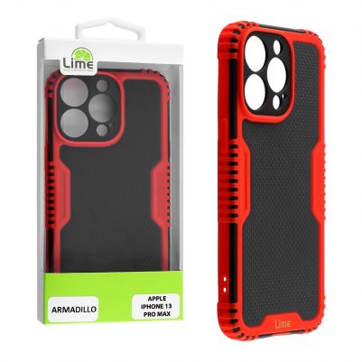 LIME ΘΗΚΗ IPHONE 13 PRO MAX 6.7" ARMADILLO CAMERA GUARD RED