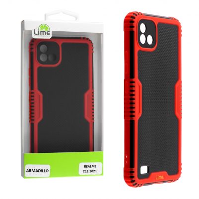 LIME ΘΗΚΗ REALME C11 2021 6.52" ARMADILLO CAMERA GUARD RED
