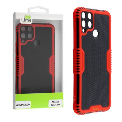LIME ΘΗΚΗ REALME C25/C25s 6.5" ARMADILLO CAMERA GUARD RED