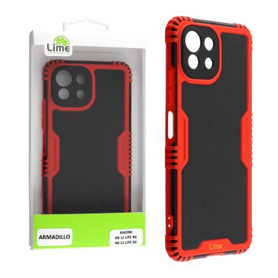 LIME ΘΗΚΗ XIAOMI MI 11 LITE 4G/MI 11 LITE 5G 6.55" ARMADILLO CAMERA GUARD RED