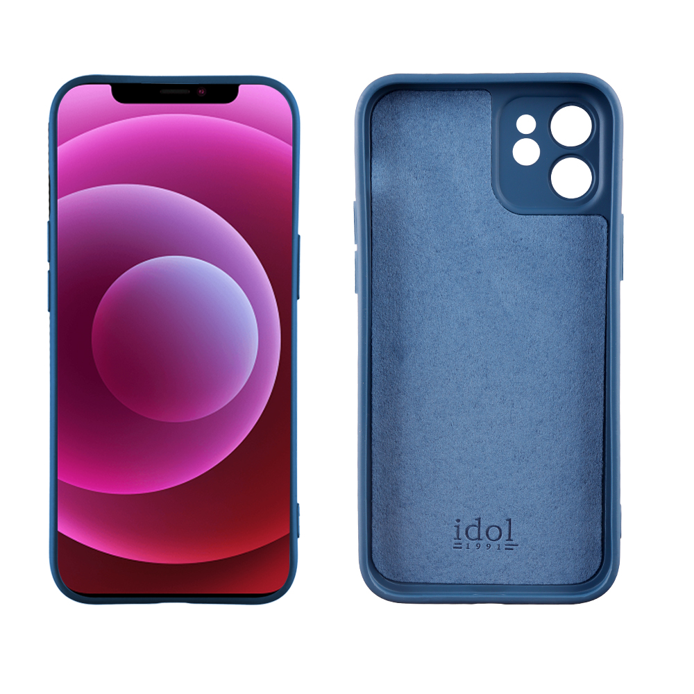 IDOL 1991 ΘΗΚΗ IPHONE 12 MINI 5.4" VELVET TPU 4 SIDE FULL CAMERA PROTECTION BLUE
