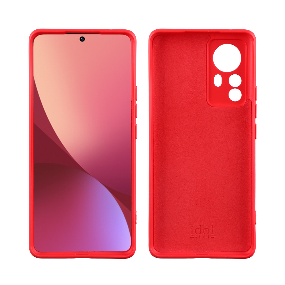 IDOL 1991 ΘΗΚΗ XIAOMI 12 PRO 6.73" VELVET TPU 4 SIDE FULL CAMERA PROTECTION RED