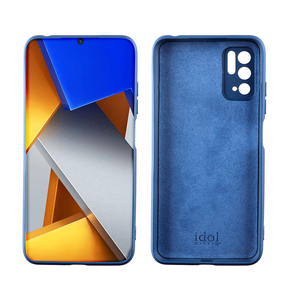 IDOL 1991 ΘΗΚΗ XIAOMI POCO M3 PRO 4G/POCO M3 PRO 5G 6.5" VELVET TPU 4 SIDE FULL CAMERA PROTECTION BLUE