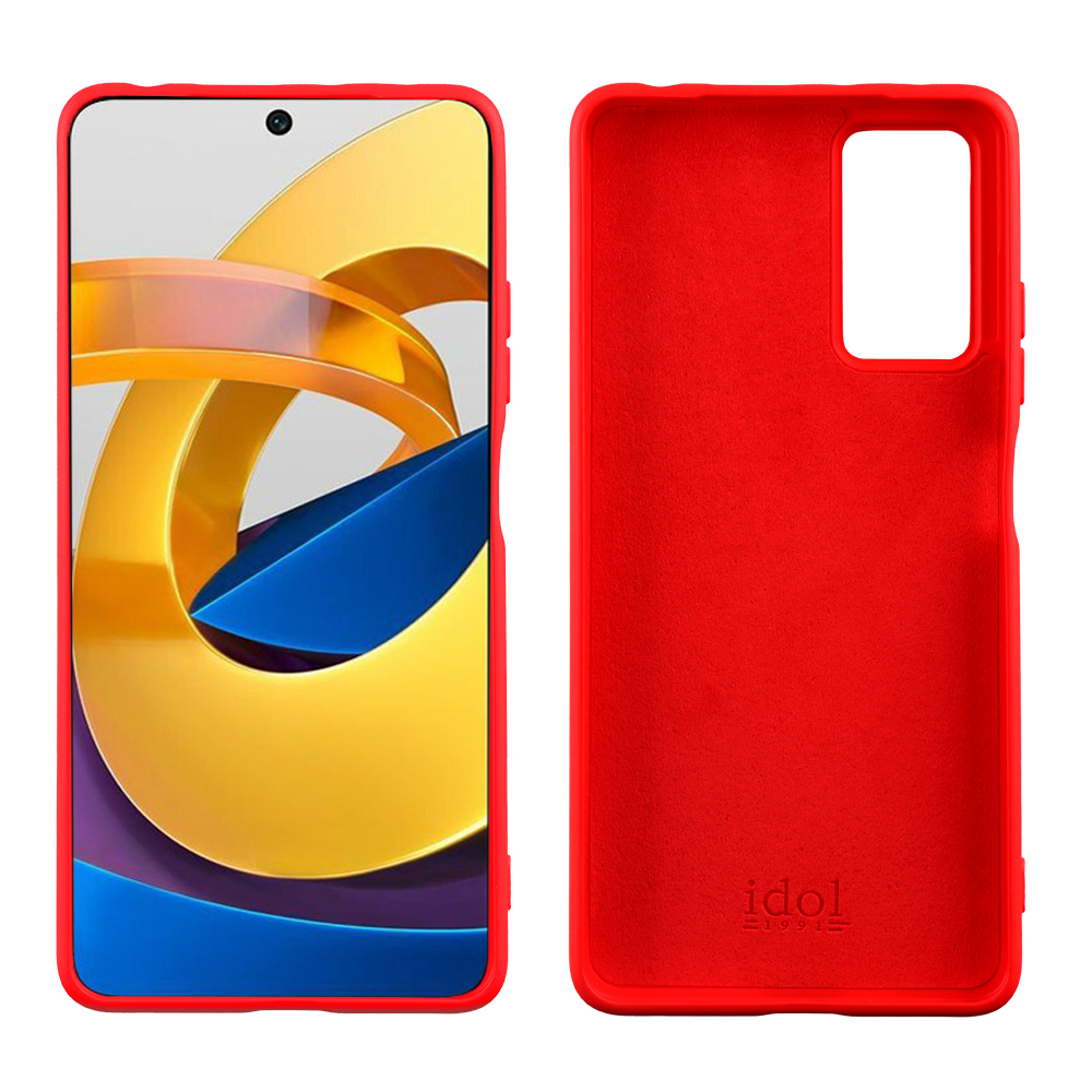 IDOL 1991 ΘΗΚΗ XIAOMI POCO M4 PRO 5G/REDMI NOTE 11T 5G 6.6" VELVET TPU 4 SIDE CAMERA GUARD RED
